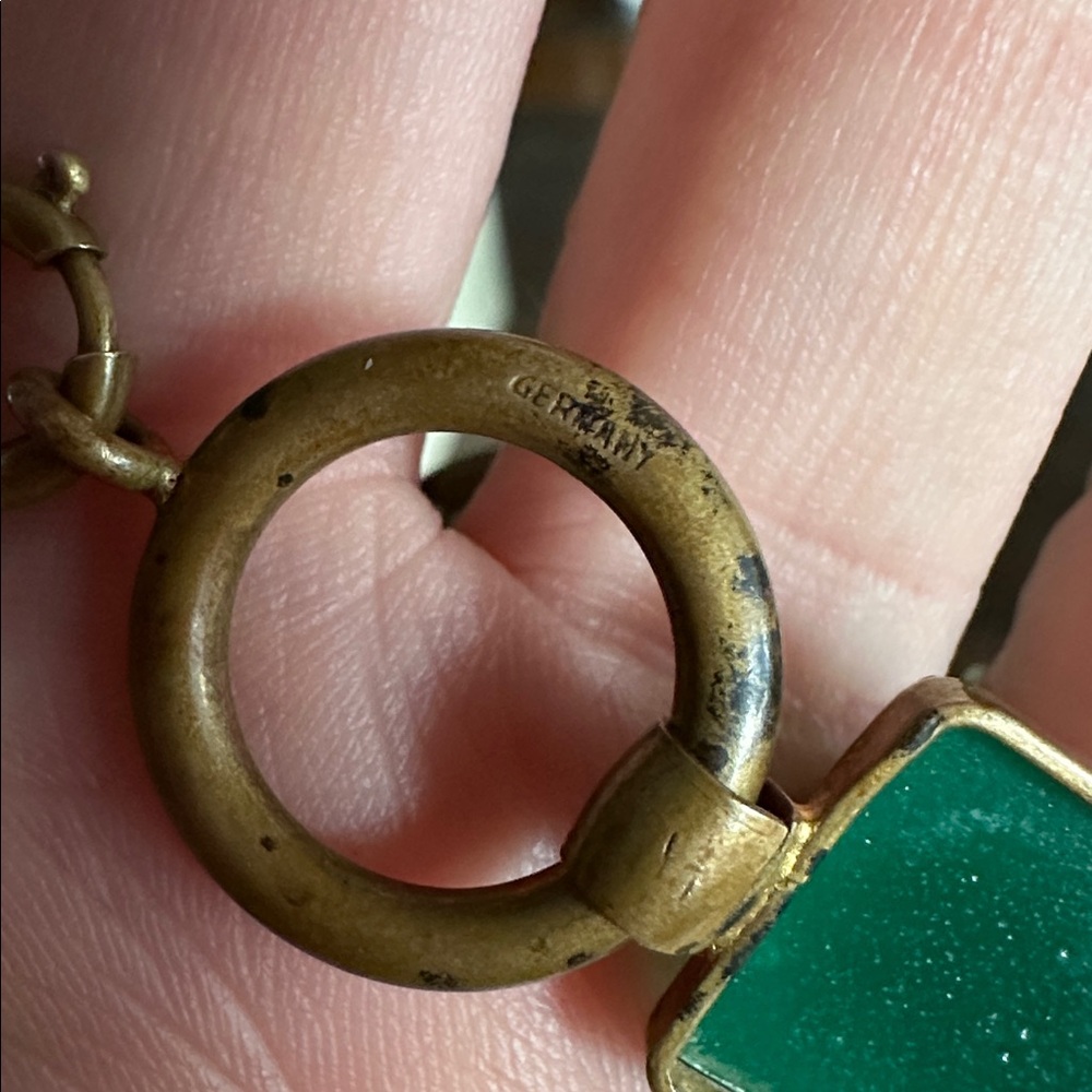 RARE Peking “Jade” German Brass Bracelet Vintage or Antique - Picture 8 of 12